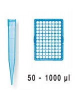 Наконечники PLASTIBRAND 50-1000 мкл голубые, нестерильные, россыпью 2 пакета по 500 шт (Кат. № 732012)