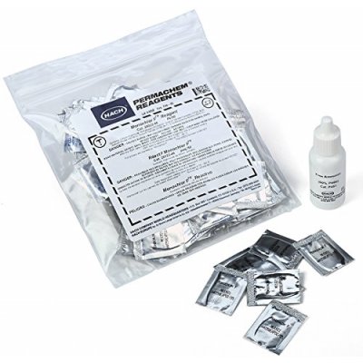 Хлорамин, моно (NH2Cl), 0.04…4.50 мг/л Cl2+ Аммоний, своб.,0.02…0.50 мг/л, Indophenol method, Тест-набор HACH 2879200/2879700, (50 тестов)