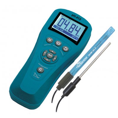 pH метр pH-410 стандартный комплект (0,00 – 14,00 рН/± 0,01 рН, комбинированный pH электрод, термодатчик, стандарт-титры)