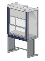 Шкаф вытяжной общ. назначения ЛАБ-PRO ШВ 150.80.225 SS (STEEL, ед. модуль из нерж. стали с противопролив. бортиком)