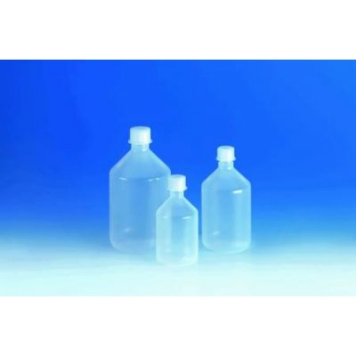 Бутылка узкогорлая, 100 мл, пластиковая PP, с завинчивающейся крышкой PP (100389) (Vitlab)