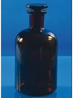 Склянка темная, (узк. горловина) 100 мл, с пробкой (Кат. № 2002/Н/632 414 202 100) 