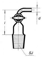 Адаптер с краном 19/26 (Кат. № 8134/632 441 513 060) Simax 