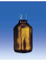 Бутылка для диспенсеров из коричневого стекла, 2500 мл, GL 45, круглая, с винтовой крышкой, Vitlab (Кат № 1671510)
