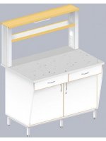 Стол пристенный физический с закрытой тумбой ЛАБ-1200 ПФТ (FRIDURIT)