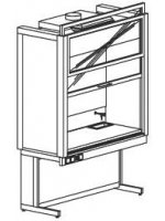 Шкаф вытяжной универсальный 1500 ШВМУнв (нерж.сталь)