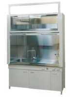 Шкаф вытяжной с мойкой для мытья глуб. 260 мм 1200 ШВМкб-гм (монолит. керам. с борт)