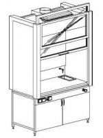 Шкаф вытяжной модульный 1500 ШВМкбв (монолит. керам. с борт.)