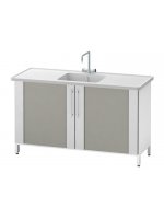 Стол-мойка ЛАБ-PRO МО 150.60.90 VI (1 чаша VITE глубиной 285мм, столешница - VITE)