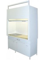 Шкаф вытяжной химически стойкий с мойкой гл. 260 мм 1200 ШВМкб-ХС-гм (монолит. керам. с борт)